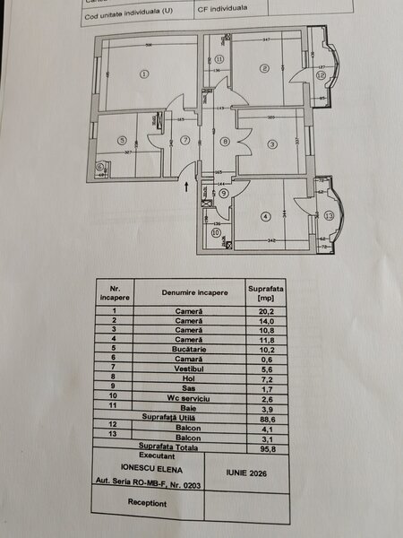 Nerva Traian, vanzare ap. 4 camere,